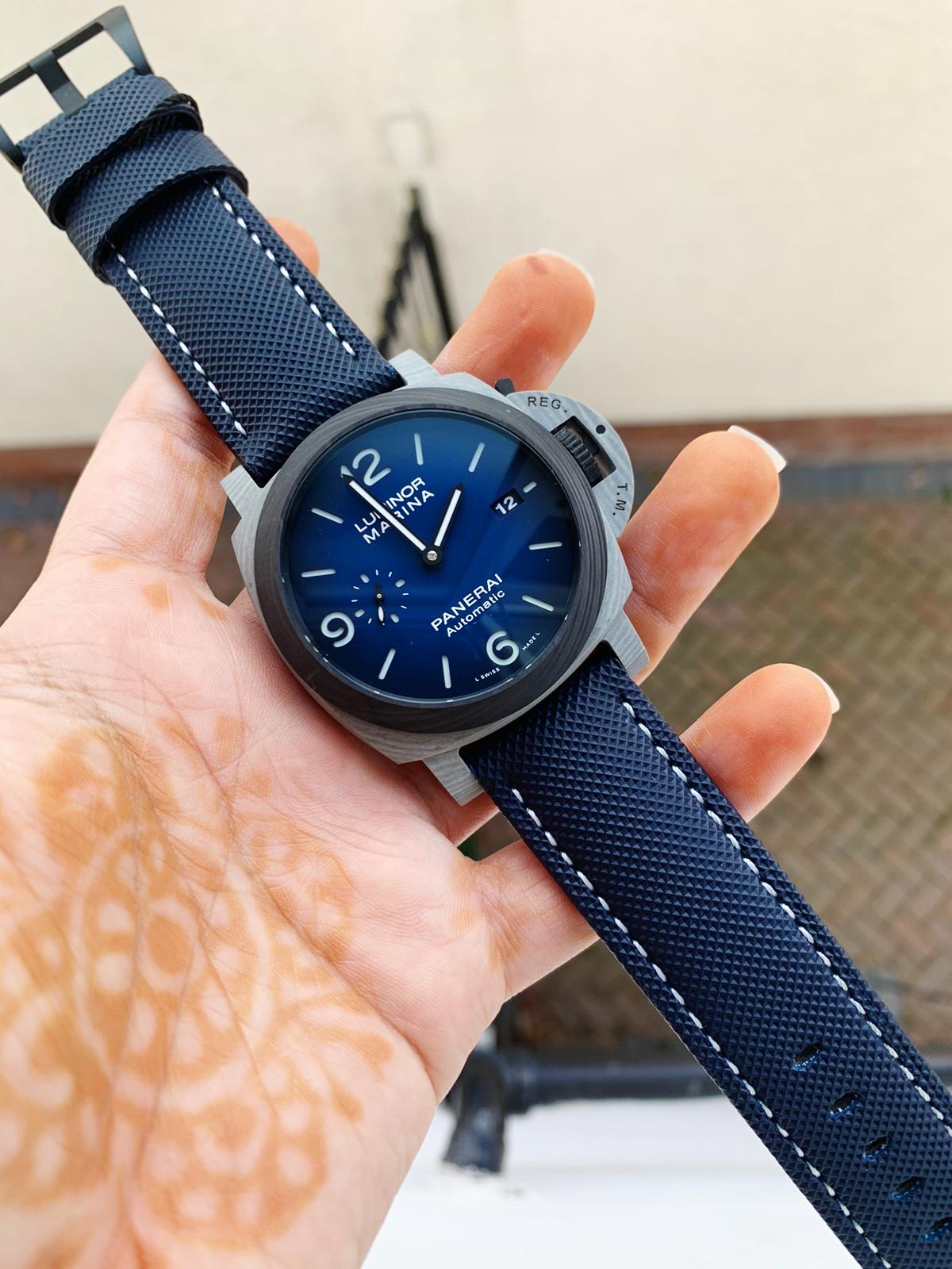 PAM 1663 Carbotech VSF 1 1 Best Edition Blue Dial on Blue Kevlar