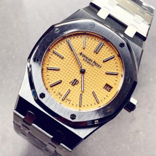 Royal Oak 39mm 15202 SS XF 1 1 Best Edition Yellow Textured Dial on SS Bracelet A2121