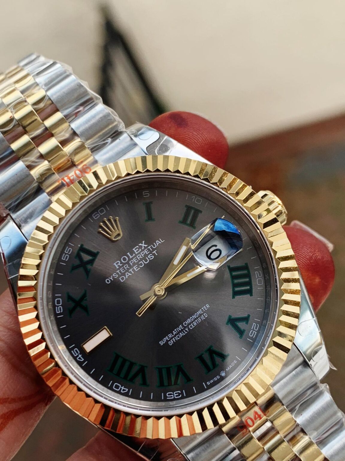 datejust 41 grey dial jubilee