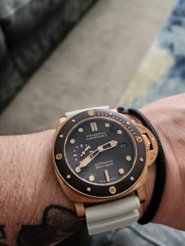 PAM968 V Bronzo VSF 1:1 Best Edition Brown Ceramic Bezel and Dial on Brown Calfskin Strap P.9010 Clone photo review