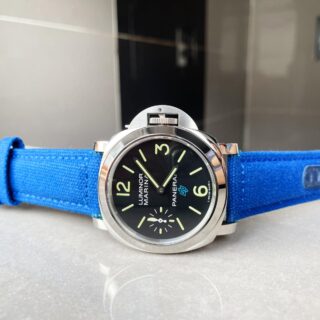 PAM777 HWF Factory on Blue Lether Strap Aisan 6497 2 Wow Watches