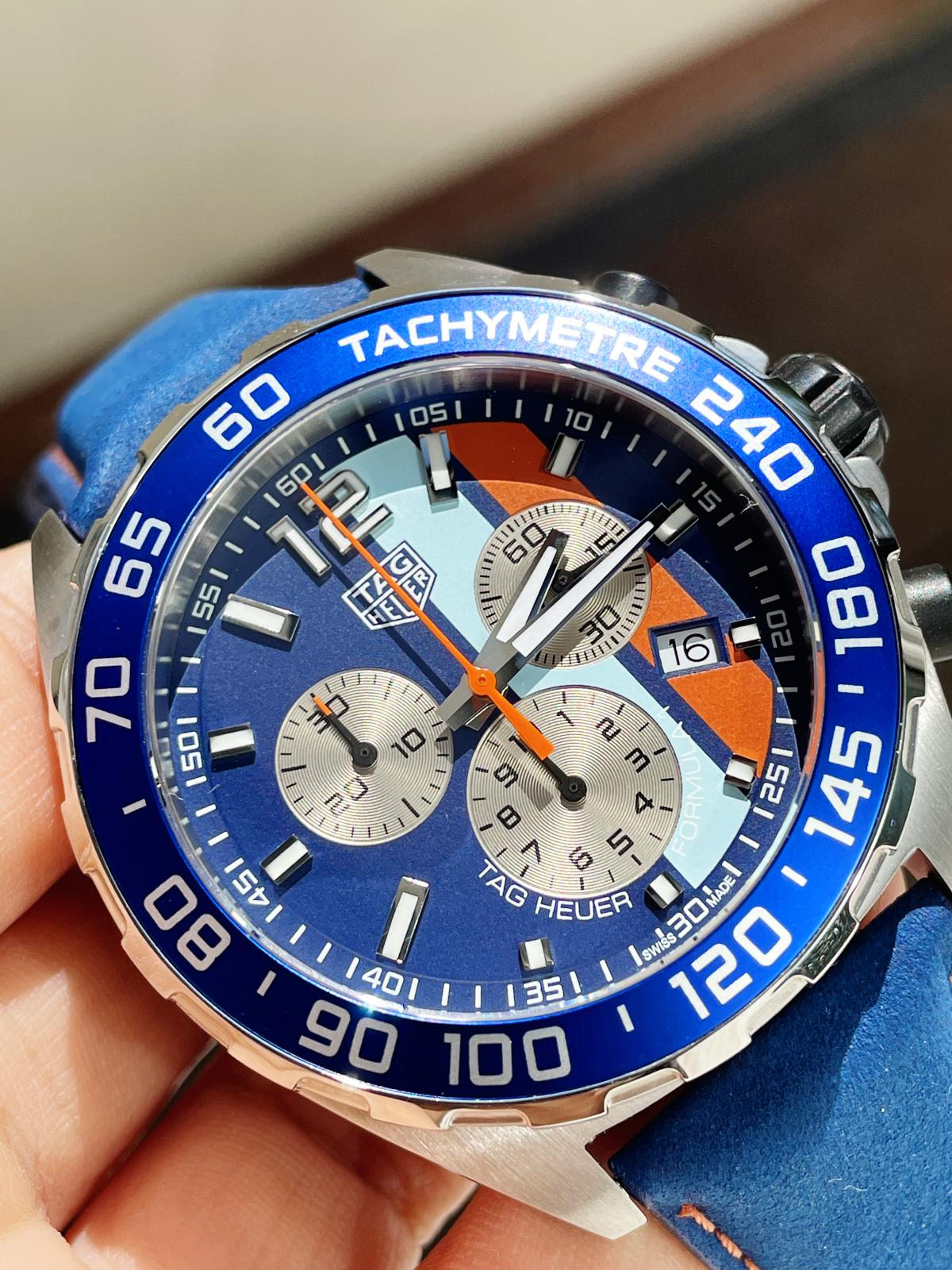 Tag heuer formula 1 gulf outlet strap