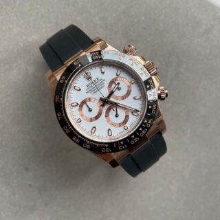 Rolex daytona rose discount gold white face