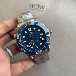 Omega seamaster 300m blue sale rubber strap