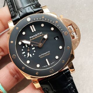 Panerai PAM974 Luminor Submersible Rose Gold VSF 1 1 Best on Black