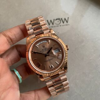 Rolex datejust 40 online rose gold