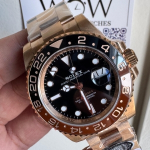 GMT-Master II 126711 CHNR Black/Brown Ceramic Everrose Clean Factory Best Edition on SS/RG Bracelet DD3285 CHS