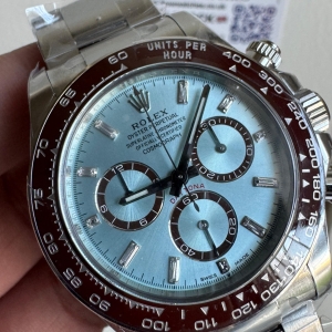 Daytona 126506 904L SS Ice Blue open back on SS Bracelet Clean SH4131