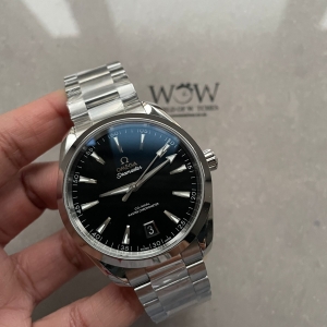 AQUA TERRA 150M MASTER CHRONOMETERS VSF 1:1 BEST EDITION BLACK DIAL SS HAND ON SS BRACELET A8900 SUPER CLONE