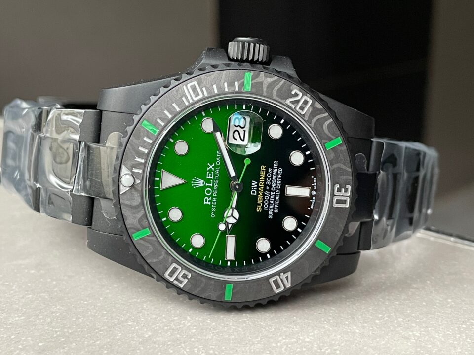 Submariner DIW "Parakeet" DLC VSF 1:1 Best Edition Black/Green Dial on DLC Bracelet VS3135 - Image 3