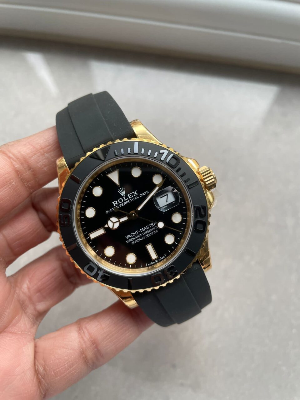 Yacht-Master 42mm 226658 VSF 1:1 Best Edition 3D Black Ceramic Bezel on Black Rubber Strap VS3235