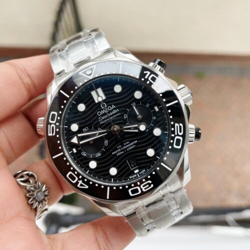 Seamaster 300M Chrono SS OMF 1:1 Best Edition Black Dial on SS Bracelet A9900
