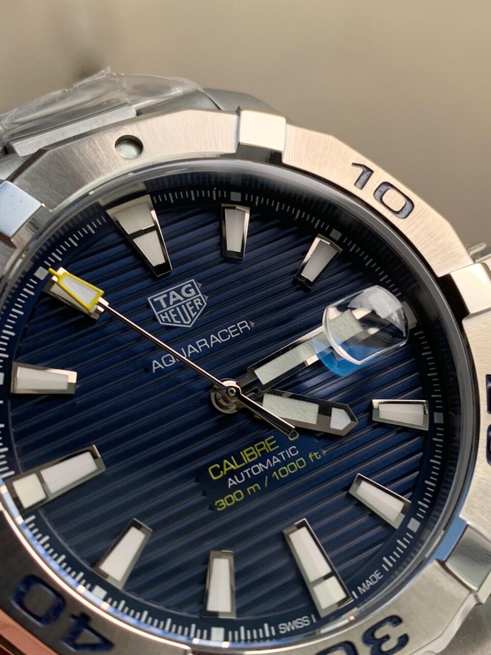Aquaracer Calibre 5 SS 41mm OGF 1:1 Best Edition steel Bezel Blue Dial on SS Bracelet SW200 - Image 5