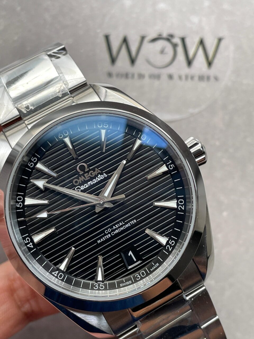 AQUA TERRA 150M MASTER CHRONOMETERS VSF 1:1 BEST EDITION BLACK DIAL SILVER SECOND HAND ON SS BRACELET A8900 - Image 4