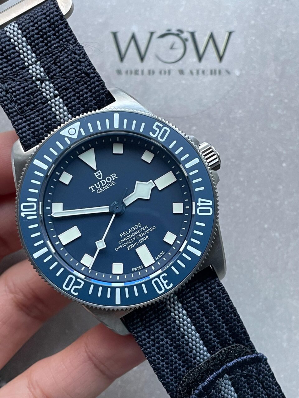 Pelagos M25707B/23-0001 Ti M+F FXD 1:1 V4 Best Edition Blue dial Blue Ceramic Bezel on Nylon Strap Miyato 8N-24 - Image 3