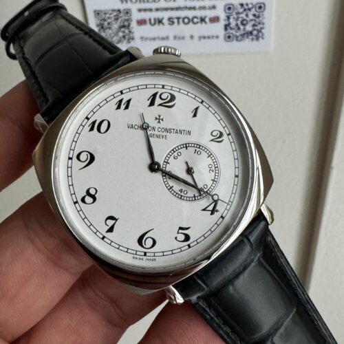 Vacheron Constantin Historiques 40mm American 1921 Black leather White dial SS case Manual winding