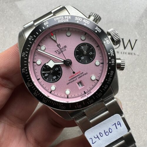 black bay 41mm Pink dial SS strap TWF A7750