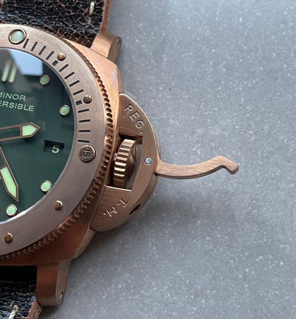 PAM382 N Bronzo VSF 1:1 Best Edition on Green dial on Brown Distressed Calfskin Strap P.9000 - Image 11