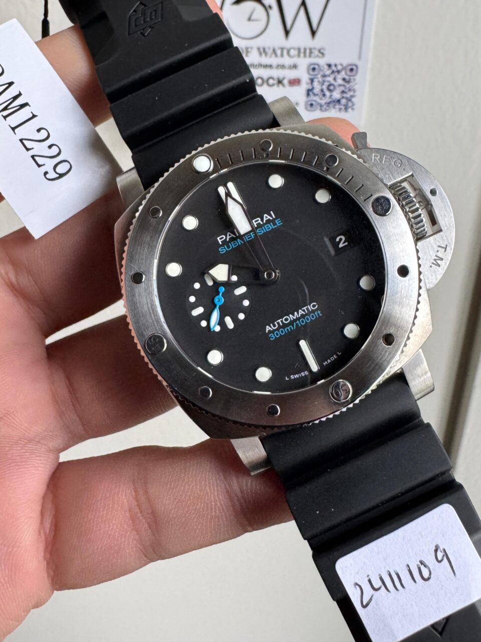 PAM1229 Y VSF 1:1 Best Edition Black Dial on Black Rubber Strap P900