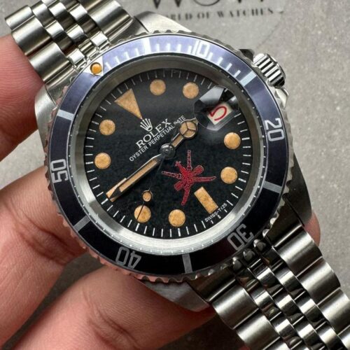 Vintage Submariner 40mm Date Kahanjar / Oman Black dial Jubilee strap Custom made A2824