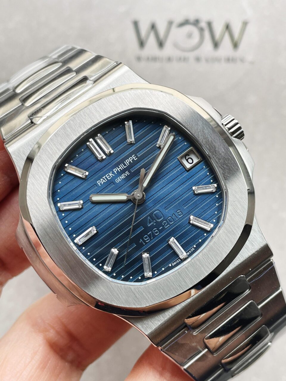Nautilus 5711 40th Anniversary SS PPF 1:1 Best Edition Blue Dial on SS Bracelet A330 - Image 3