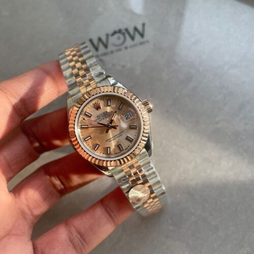Datejust 28mm 904L RG/SS Champagne Dial on RG/SS Jubliee Bracelet A2671