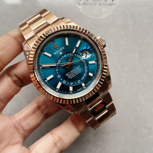 Sky-Dweller 326935 RG/SS Turquosi Dial on RG/SS Jubilee Bracelet Noob Asian 23J