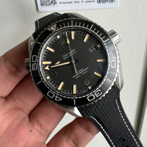 Planet Ocean 600M 43.5mm Black Ceramic Bezel SS VSF 1:1 Best Edition Gray Dial on Black Rubber Strap A8900