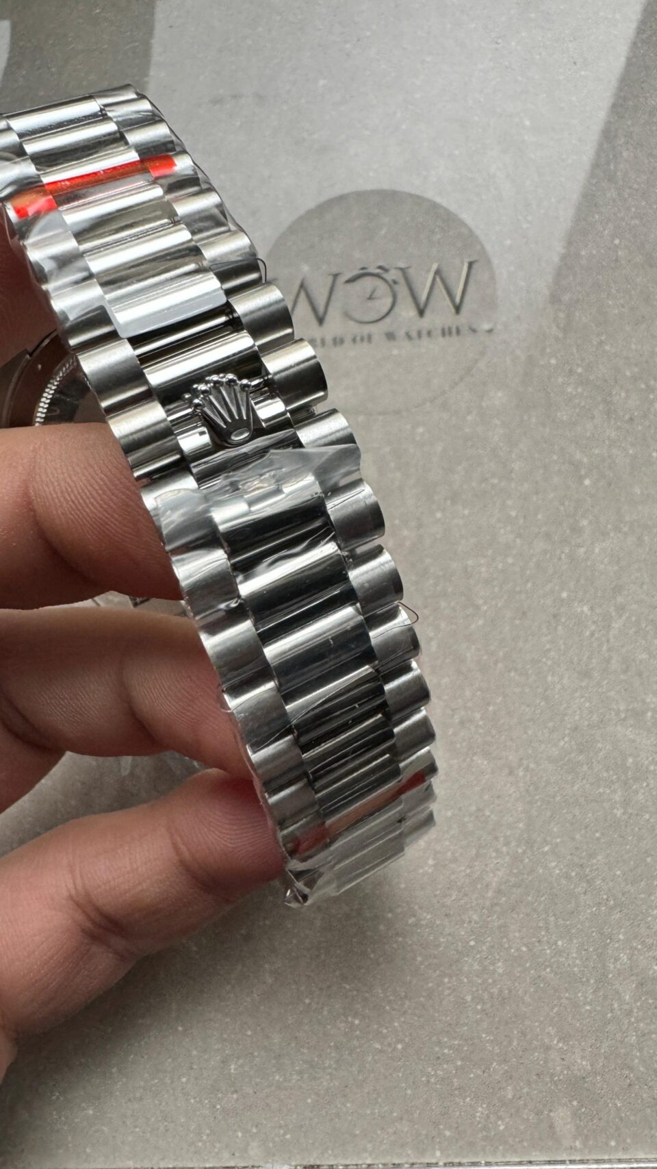 Day-Date 40mm 904L SS Meteorite Dial Diam on President Bracelet QF VR3255 - Image 13