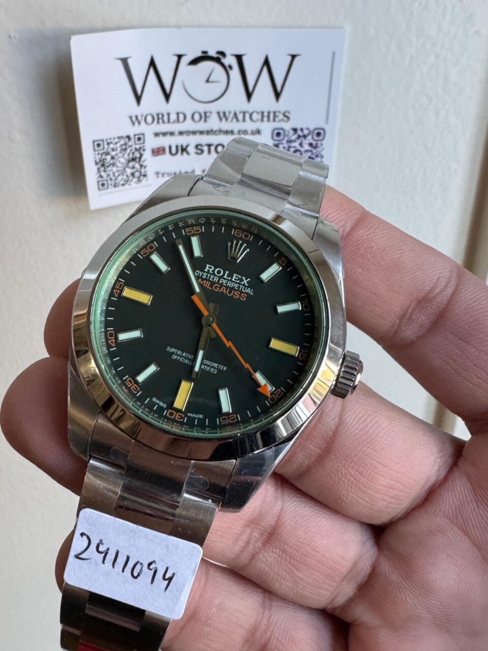 Milgauss 116400GV VSF 1:1 Best Edition 904L Steel Green Dial on SS Bracelet VS3131 - Image 6