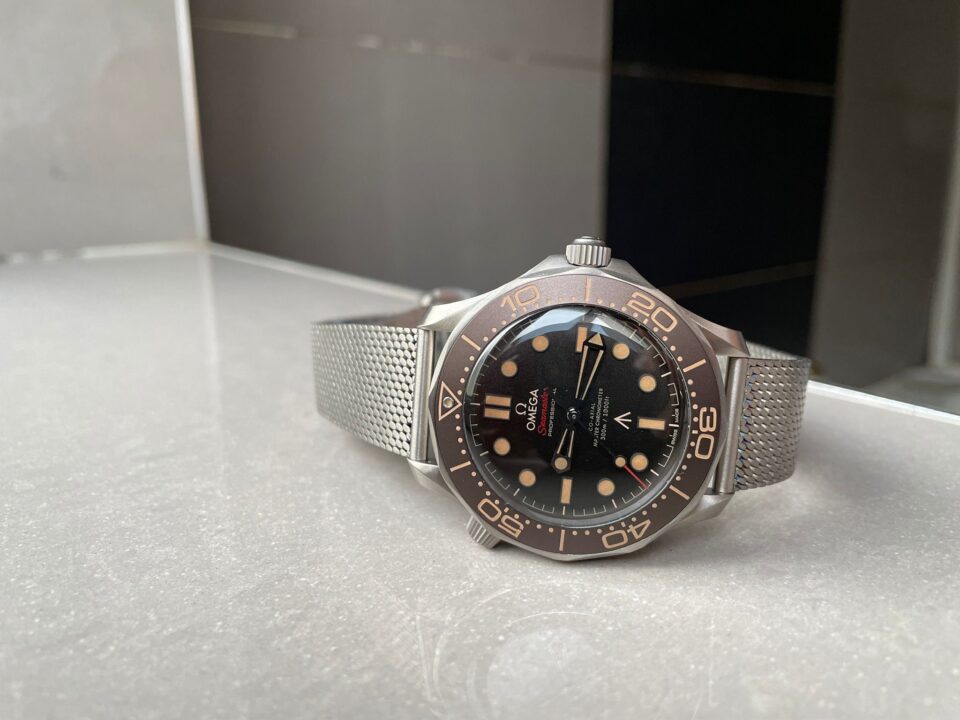 Seamaster 300 "No Time to Die" Limited Edition NTTD VSF 1:1 Best Edition on Titanium Mesh Bracelet A8806 V6 95 grams - Image 4
