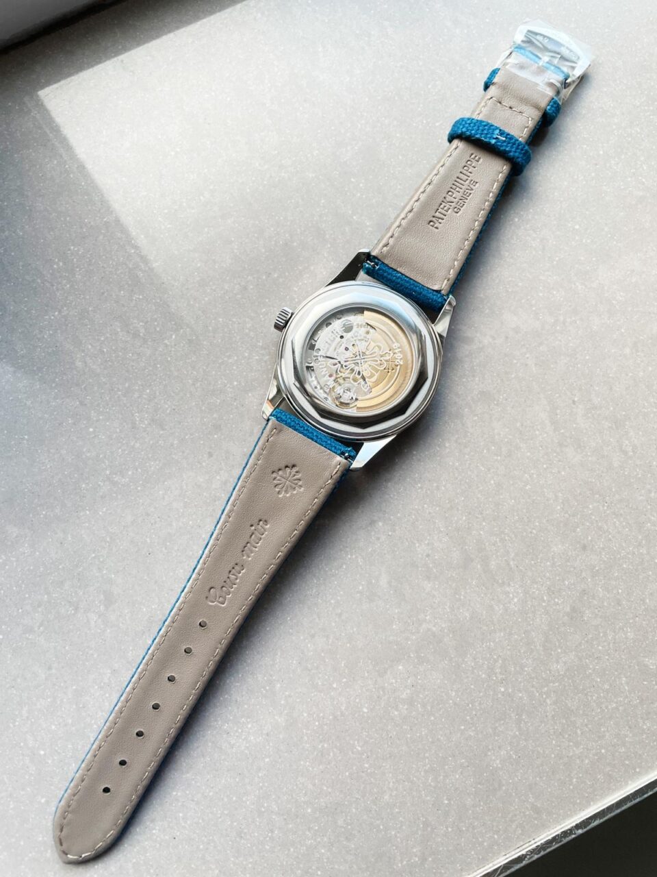 Calatrava 6007A-001 SS ZF 1:1 Best Edition Blue Dial on Blue Leather Strap A324CS - Image 12