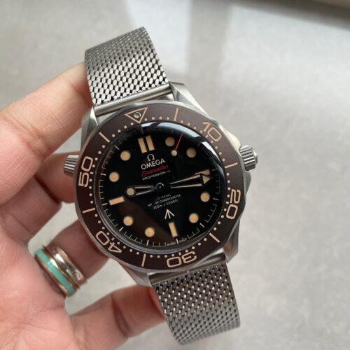 Seamaster 300 "No Time to Die" Limited Edition NTTD VSF 1:1 Best Edition on Titanium Mesh Bracelet A8806 V6 95 grams