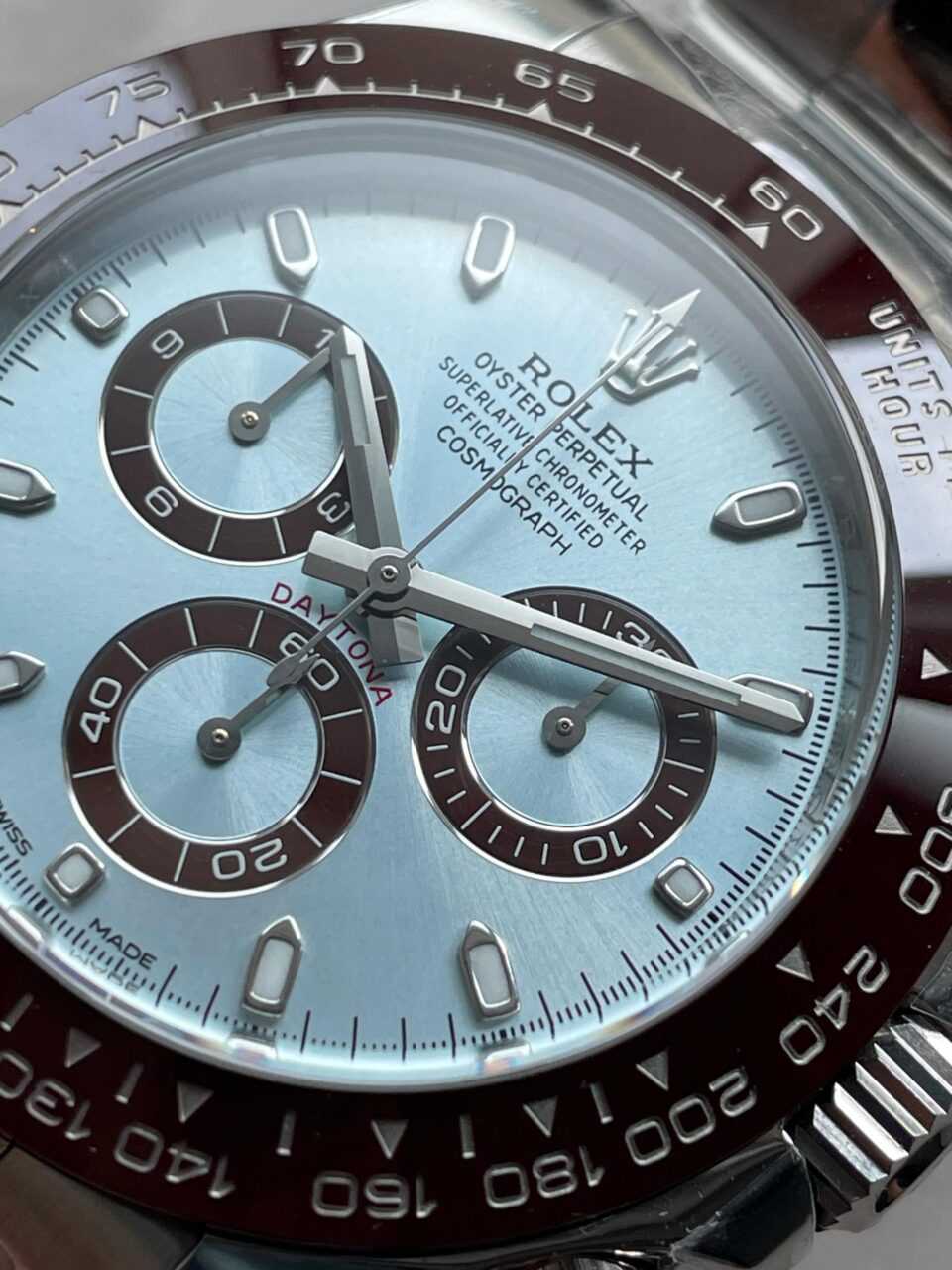 Daytona 116506 50th Anniversary Clean 1:1 Best Edition Ice Blue Dial Lume Markers on SS Bracelet SA4130 V2 - Image 7