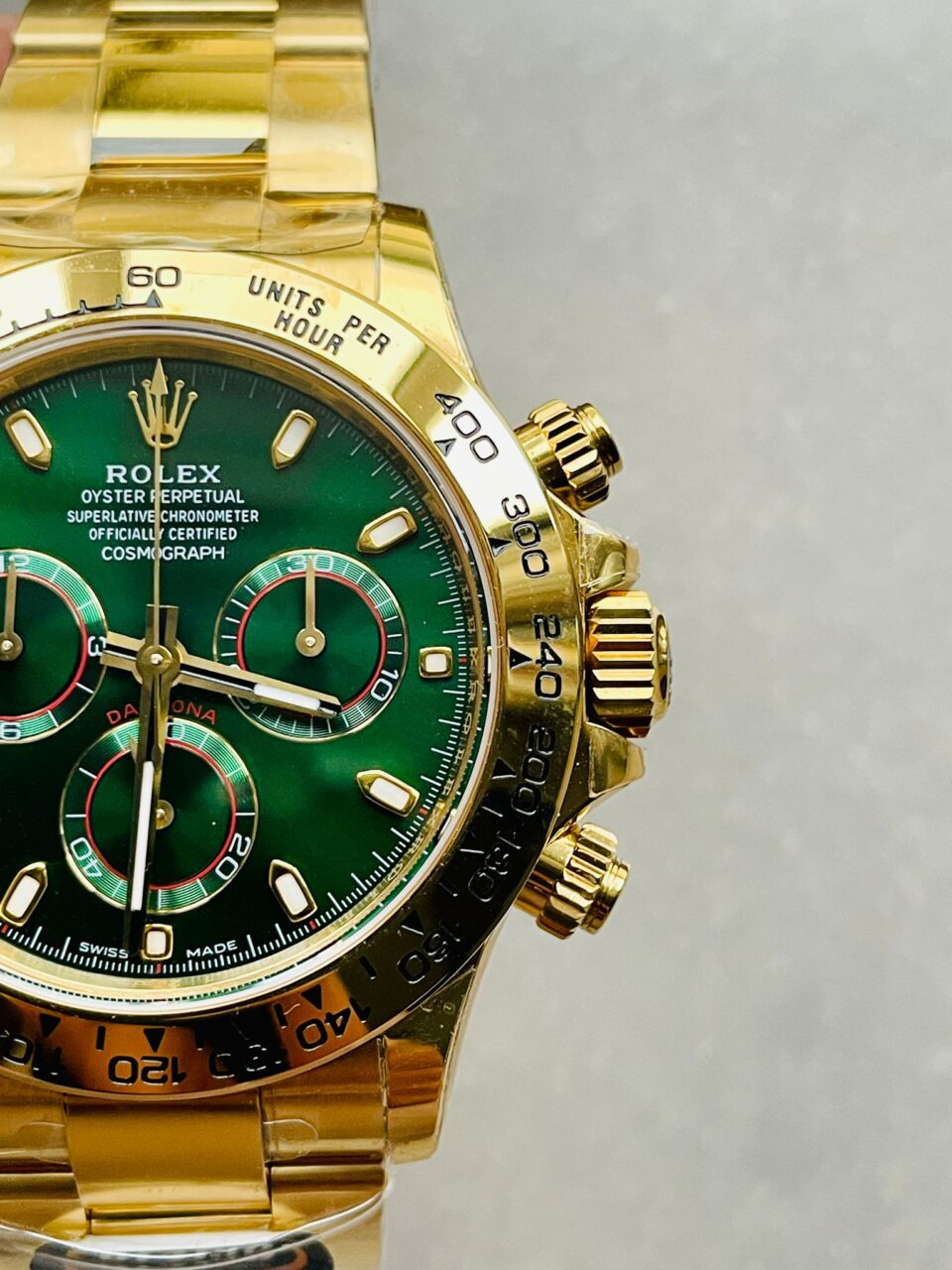 Daytona 116508 BTF 1:1 Best Edition Green Dial on YG 18K Bracelet SA4130 - Image 4