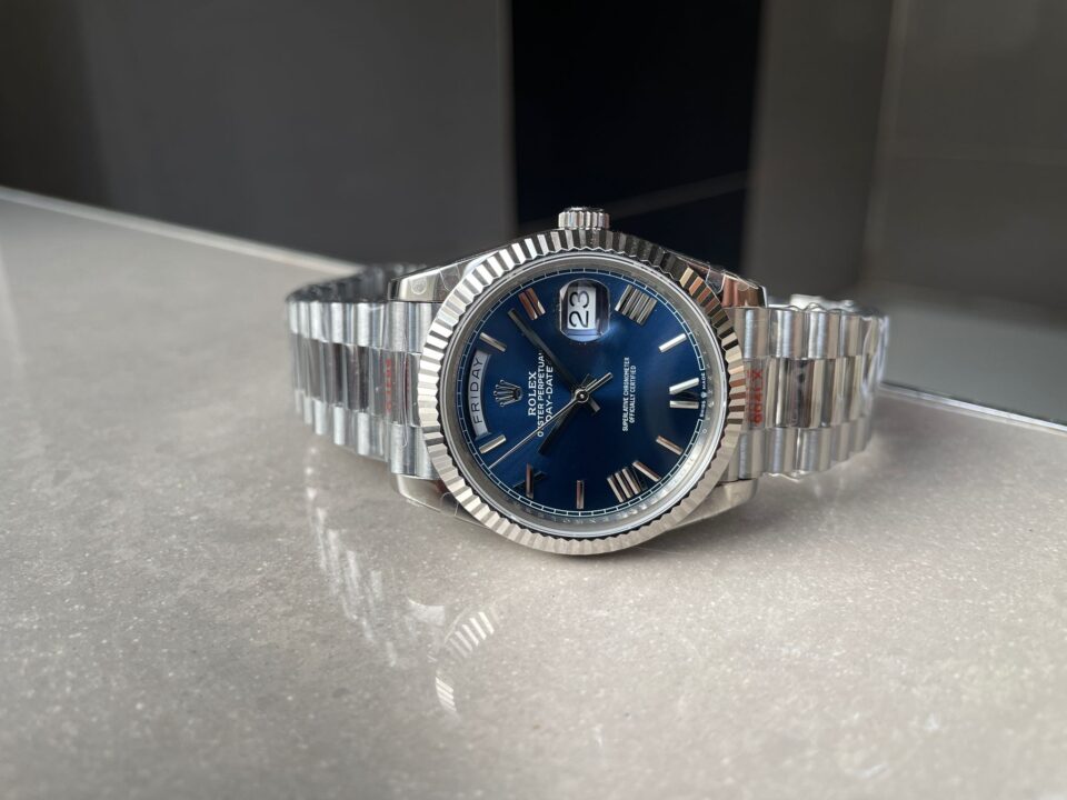 DayDate 40mm 228239 GMF 1:1 Gain Weight SS/tungsten Blue Dial Roman Markers on President Bracelet A3255 - Image 8
