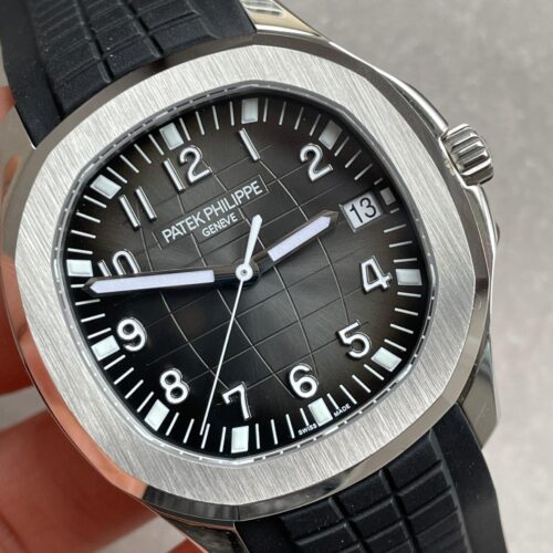 Aquanaut 5167 SS 3KF Best Edition Gray Dial on Black Rubber Strap A324 Super Clone V2