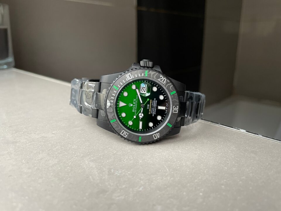 Submariner DIW "Parakeet" DLC VSF 1:1 Best Edition Black/Green Dial on DLC Bracelet VS3135 - Image 5