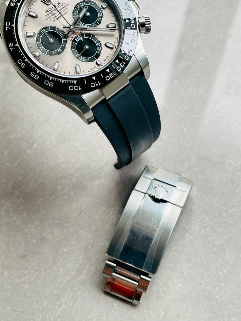 Daytona Grey Silver BTF 1:1 Best Edition 904L Steel Silver/Black Dial on Oysterflex Strap A4130 - Image 18