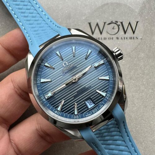 Aqua Terra 41mm VSF 1:1 Best Edition Summer Blue Dial on Blue Rubber Strap A8900