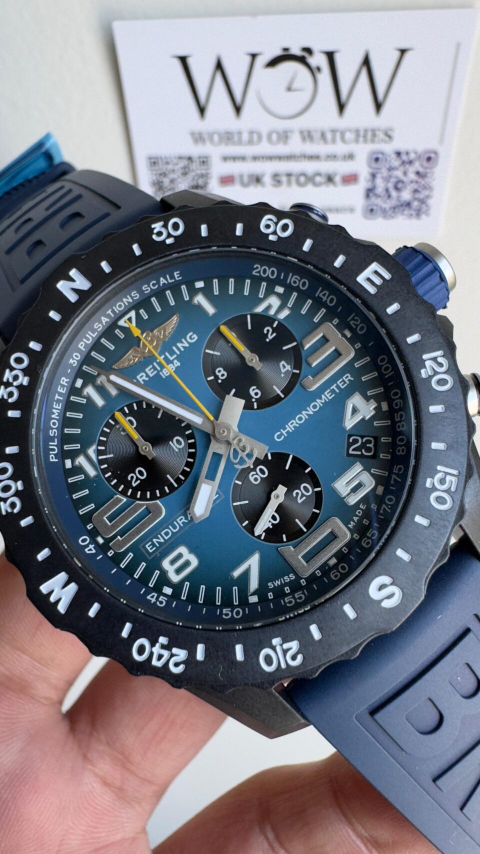 Endurance pro OGF 44mm Blue dial Dark Blue Rubber Strap quartz movement - Image 2