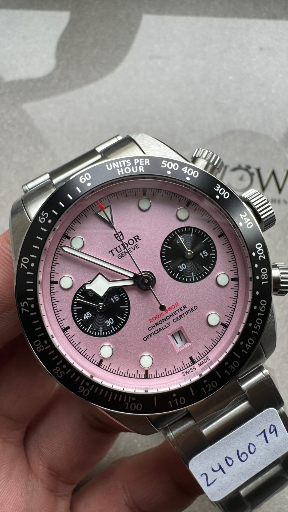 black bay 41mm Pink dial SS strap TWF A7750 - Image 3