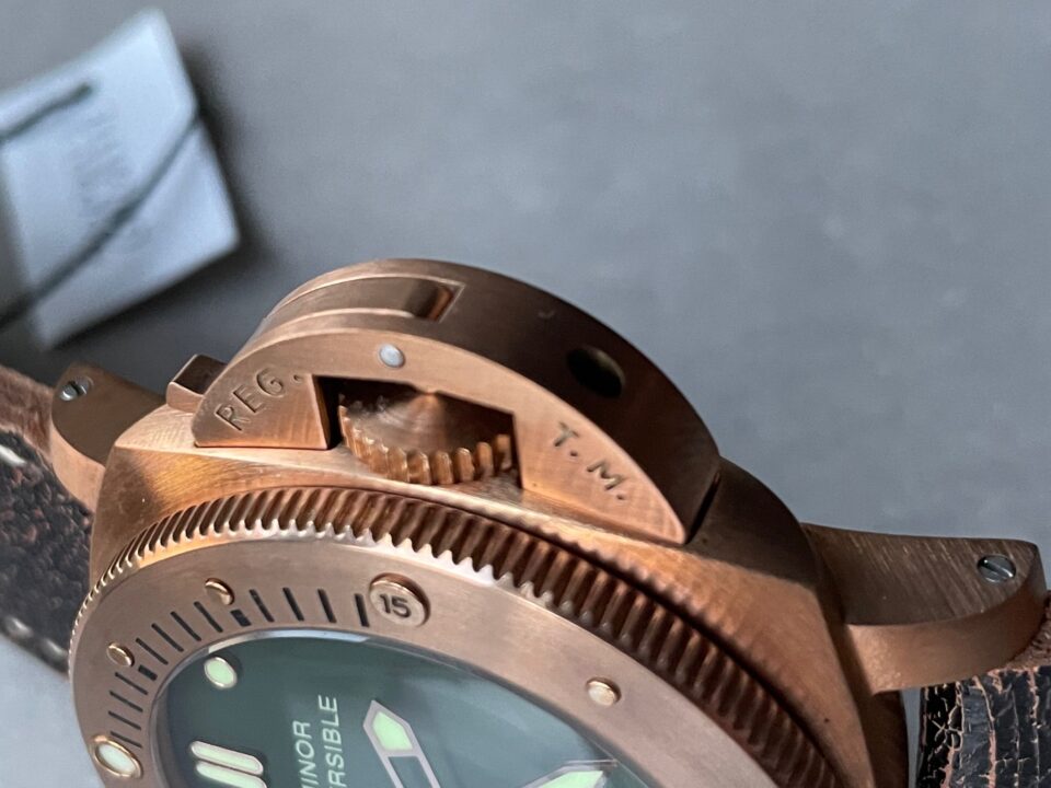 PAM382 N Bronzo VSF 1:1 Best Edition on Green dial on Brown Distressed Calfskin Strap P.9000 - Image 12