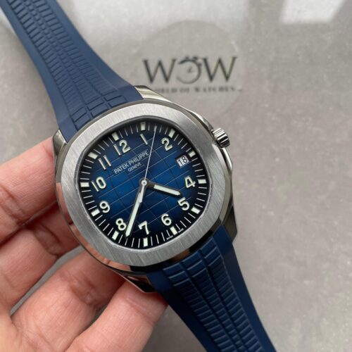 Aquanaut 5168G 42mm SS ZF 1:1 Best Edition Blue Dial on Blue Rubber Strap 324CS
