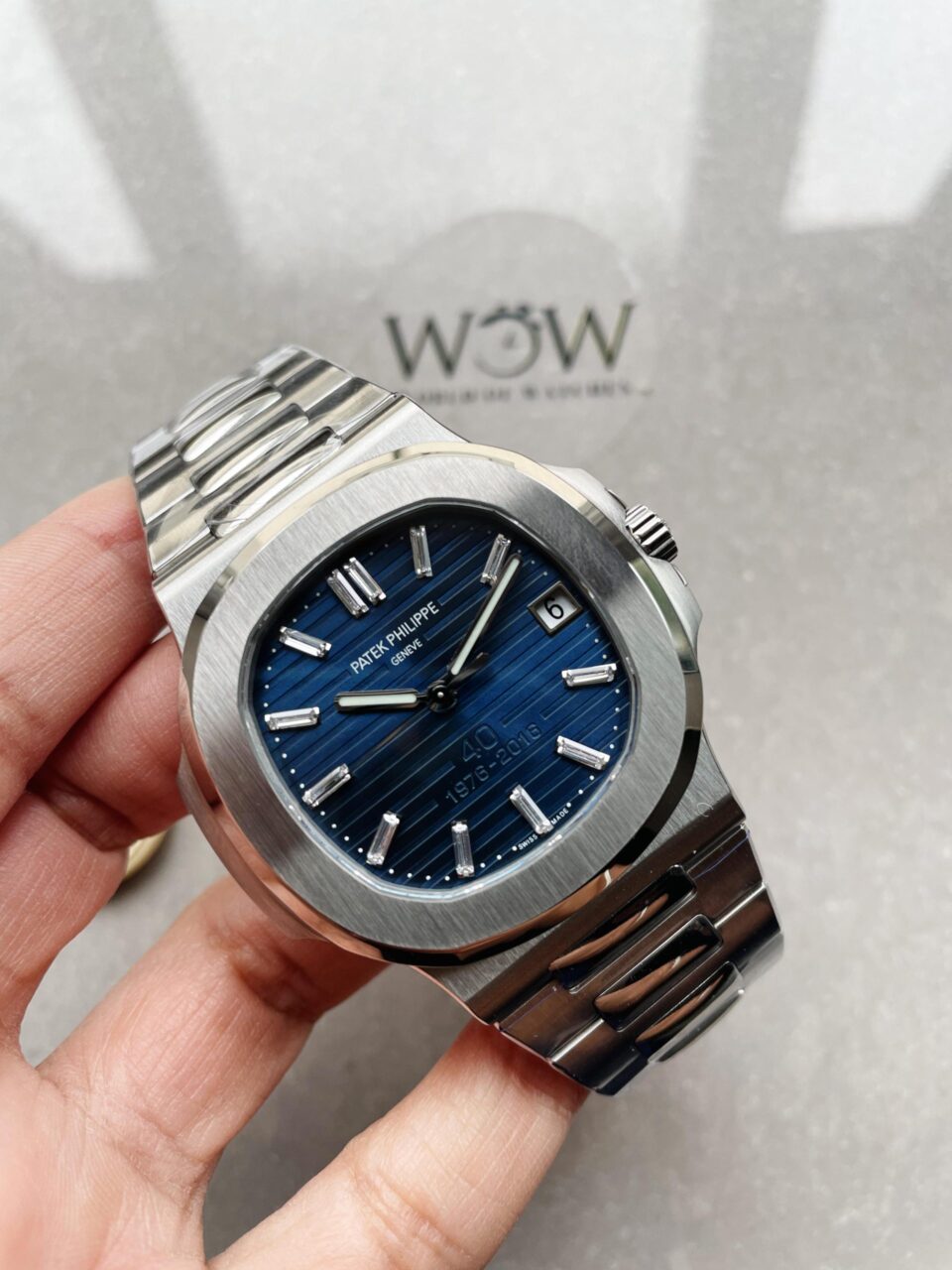 Nautilus 5711 40th Anniversary SS PPF 1:1 Best Edition Blue Dial on SS Bracelet A330