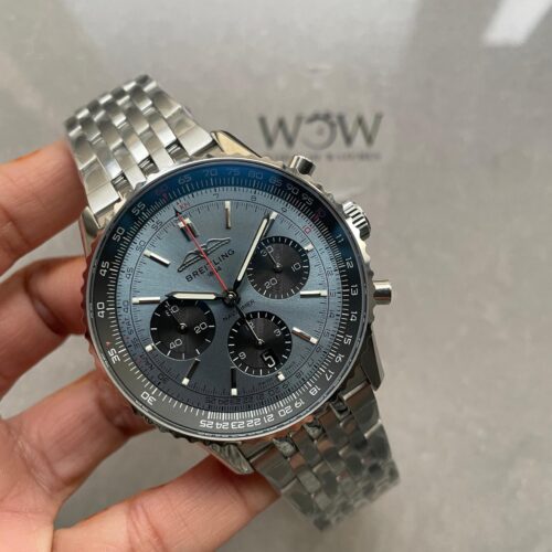Navitimer 01 1:1 SS Blue Dial on Steel Strap A7750 BLS Factory