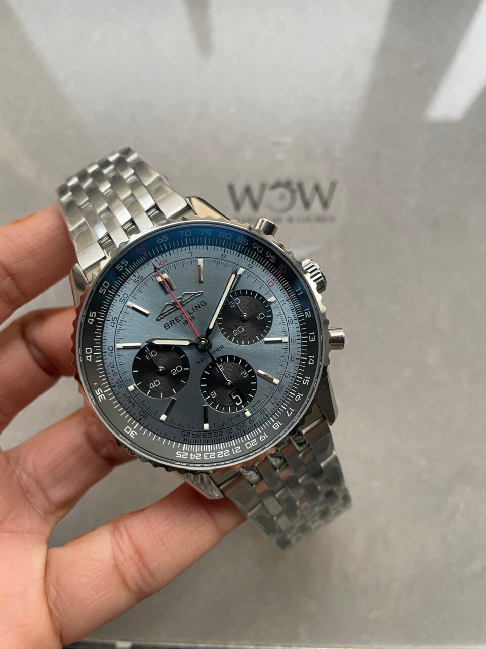 Navitimer 01 1:1 SS Blue Dial on Steel Strap A7750 BLS Factory