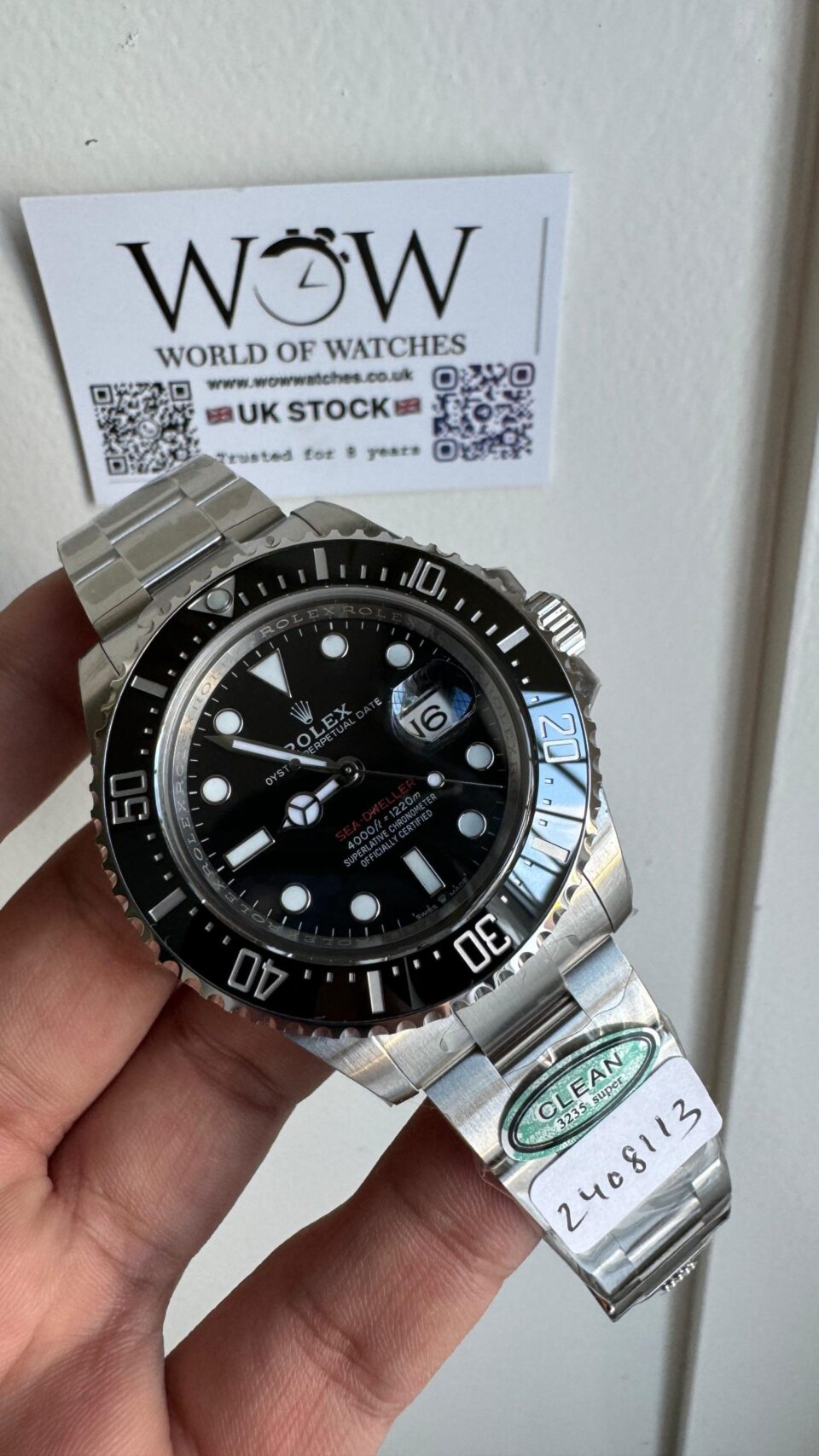 Sea-Dweller 126600 Clean 1:1 Best Edition Black Dial On 904L SS Case and Bracelet VR3235
