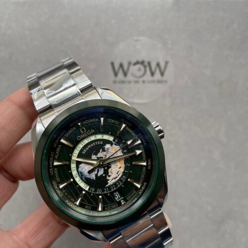 Seamaster Aqua Terra Worldtimer VSF 1:1 Best Edition Green Dial on SS Bracelet A8938