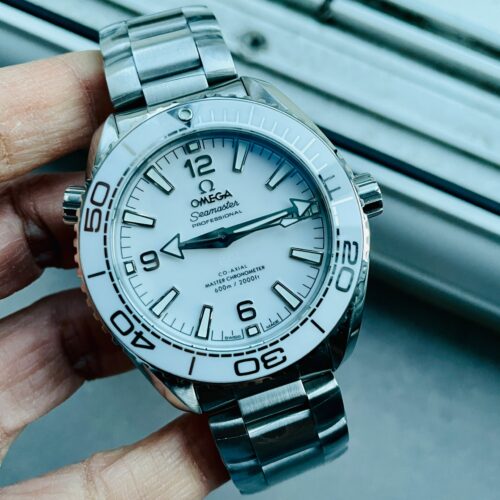 Planet Ocean Sea master 39.5mm White Real Ceramic VSF 1:1 Best Edition on SS strap A8906